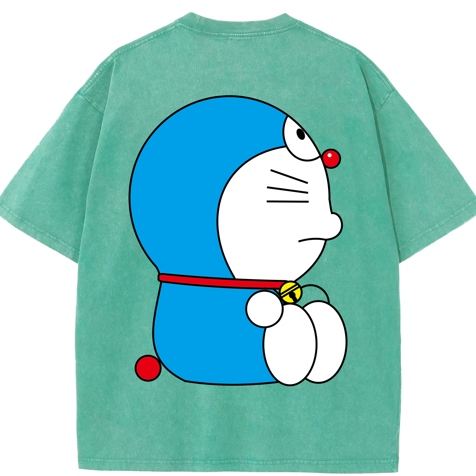 （画像用） ドラえもん Doraemon 綿100% ヴィンテージ風 半袖Tシャツ（背面プリント）